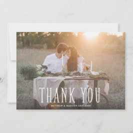 Cute Dankuwel Witte Overlay Bedankkaart