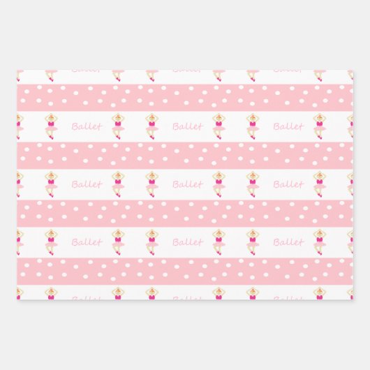 Cute dansballerinas inpakpapier vel (Voorkant)