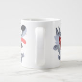 Cute DansCartoon Wolf Jumbo Mok (Achterkant)