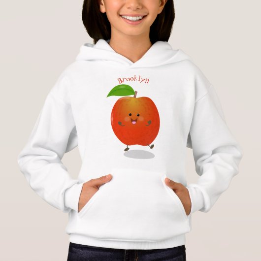 Cute dansend apple cartoon illustratie (Voorkant)