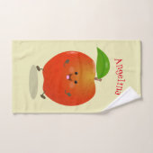 Cute dansend apple cartoon illustratie bad handdoek (Handdoek)