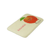 Cute dansend apple cartoon illustratie badmat (Gekanteld)
