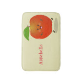 Cute dansend apple cartoon illustratie badmat (Voorkant Verticaal)