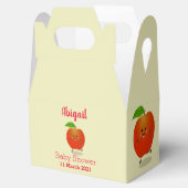 Cute dansend apple cartoon illustratie bedankdoosjes (Geopend)