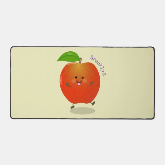 Cute dansend apple cartoon illustratie bureaumat (Voorkant)