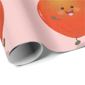 Cute dansend apple cartoon illustratie cadeaupapier (Rol Hoek)