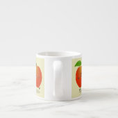 Cute dansend apple cartoon illustratie espresso kop (Achterkant)