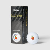 Cute dansend apple cartoon illustratie golfballen (Verpakking)