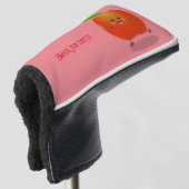 Cute dansend apple cartoon illustratie golfheadcover (3/4 voorkant)