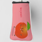 Cute dansend apple cartoon illustratie golfheadcover (Draai 90)