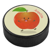 Cute dansend apple cartoon illustratie hockey puck (3/4)
