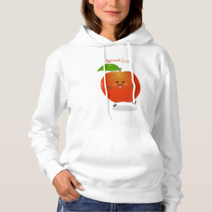 Cute dansend apple cartoon illustratie hoodie