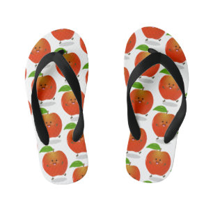 Cute dansend apple cartoon illustratie kinder teenslippers