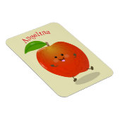 Cute dansend apple cartoon illustratie magneet (Rechterzijde)