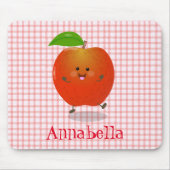 Cute dansend apple cartoon illustratie muismat (Voorkant)