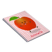 Cute dansend apple cartoon illustratie notitieboek (Rechterzijde)