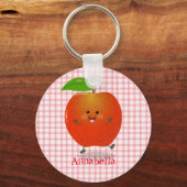 Cute dansend apple cartoon illustratie sleutelhanger (Voorkant)