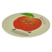 Cute dansend apple cartoon illustratie snijplank (Hoek)