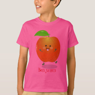 Cute dansend apple cartoon illustratie t-shirt
