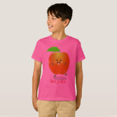 Cute dansend apple cartoon illustratie t-shirt (Voorkant volledig)