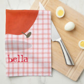 Cute dansend apple cartoon illustratie theedoek (Quarter Fold)