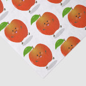 Cute dansend apple cartoon illustratie tissuepapier (Detail)