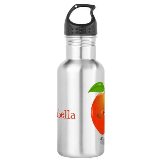 Cute dansend apple cartoon illustratie waterfles  (Voorkant)