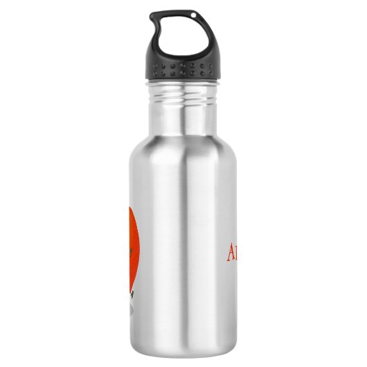 Cute dansend apple cartoon illustratie waterfles  (Achterkant)