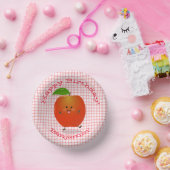 Cute dansend apple kawaii cartoon illustratie papieren kommen (Feest)