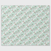 Cute Dansend Snowmen Wrapping Paper Cadeaupapier (Vlak)