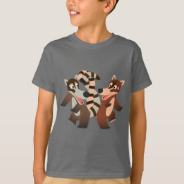 Cute dansende cartoon coati's kinderen T-shirt