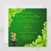 Cute Dansende Mouse St. Patrick's Day Party Kaart (Achterkant)