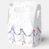 Cute Dansende Penguins Kerstmis Bedankdoosjes (Geopend)