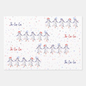 Cute Dansende Penguins Kerstmis Inpakpapier Vel (Voorkant 2)