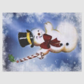Cute dansende Snowman Tissuepapier (Voorkant)
