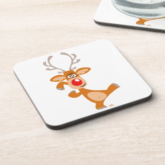 Cute Danser Cartoon Reindester Onderzetters Set (Linkerzijde)