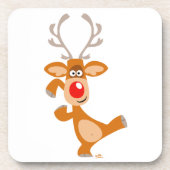 Cute Danser Cartoon Reindester Onderzetters Set (Voorkant)