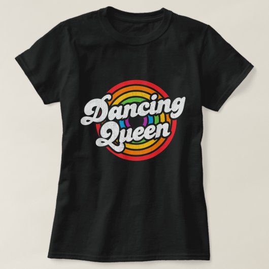 Cute Danser Queen Roller Disco Outfit 70s Costume T-shirt (Design voorkant)