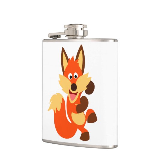 Cute Dansing Cartoon Fox Hip Flask Heupfles (Links)
