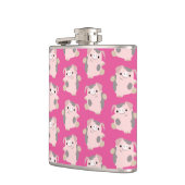 Cute Dansing Cartoon Pig Herhaling Patroonkolf Heupfles (Links)