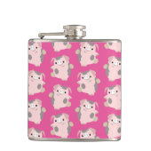 Cute Dansing Cartoon Pig Herhaling Patroonkolf Heupfles (Voorkant)