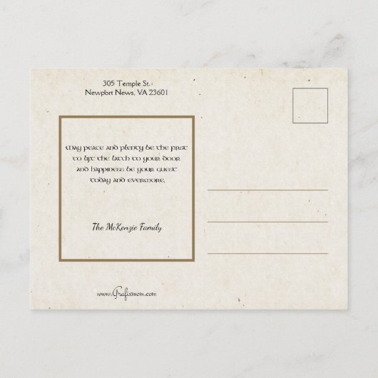 Cute  Dansling Irish Couple Feestdagenkaart (Achterkant)