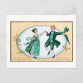 Cute  Dansling Irish Couple Feestdagenkaart (Voorkant)