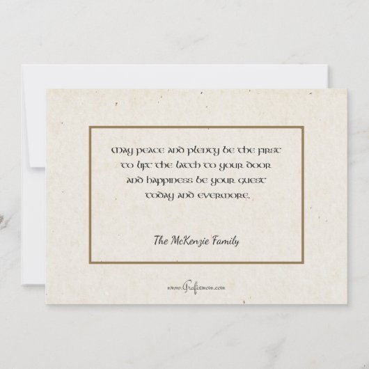 Cute  Dansling Irish Couple Feestdagenkaart (Achterkant)