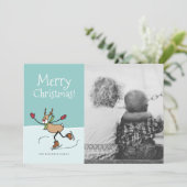 Cute Dansrenrenrenrendier - Kerstmis Feestdagenkaart (Staand voorkant)