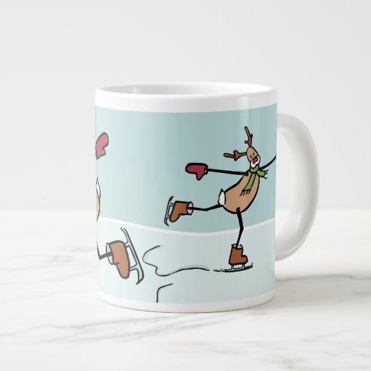 Cute Dansrenrenrenrendier - Kerstmis Grote Koffiekop (Voorkant rechts)