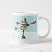 Cute Dansrenrenrenrendier - Kerstmis Grote Koffiekop (Rechts)