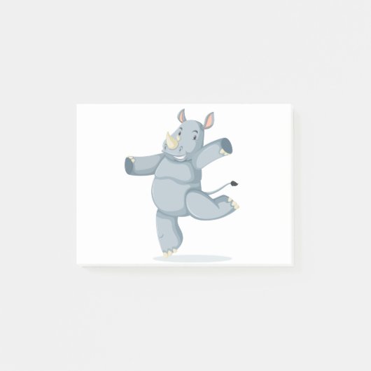 Cute dansrhino post-it® notes (Voorkant)
