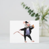 Cute Dapper Mouse, de dansende Cartoon Mouse Briefkaart (Staand voorkant)