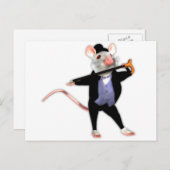 Cute Dapper Mouse, de dansende Cartoon Mouse Briefkaart (Voorkant / Achterkant)